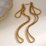 Load image into Gallery viewer, Classy Snake Chain Tassel Stud Earrings