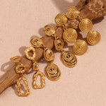 Load image into Gallery viewer, Classy Patterned Triple Dangle Earrings