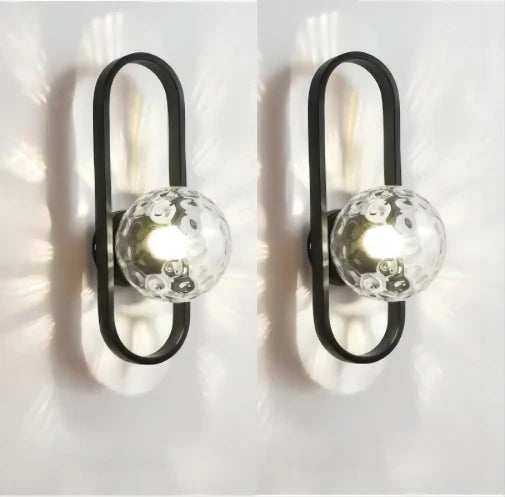 Minimalist Glass Globe Indoor Wall Light Fixture