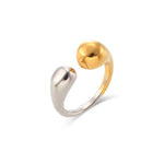Load image into Gallery viewer, Modern Two Tone Droplet Ring