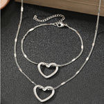 Load image into Gallery viewer, Romantic Heart Woven Necklace and Bracelet Set