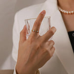 Load image into Gallery viewer, Adjustable Dainty Evil Eye Diamond Ring