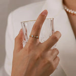 Load image into Gallery viewer, Adjustable Dainty Evil Eye Diamond Ring