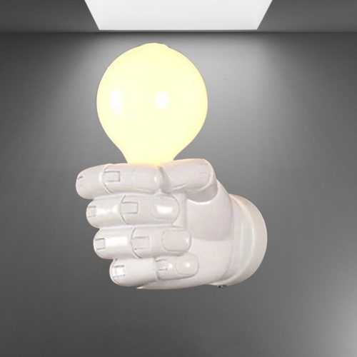 Resin Metal Hand Wall Sconce Light Fixture