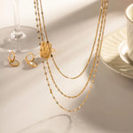 Load image into Gallery viewer, 18k Dainty Classic Three Layer Necklace Stack