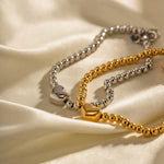 Load image into Gallery viewer, 18k Classy Beaded Heart Bracelet