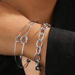 Load image into Gallery viewer, Dual Knot Paperclip Bracelet Stack