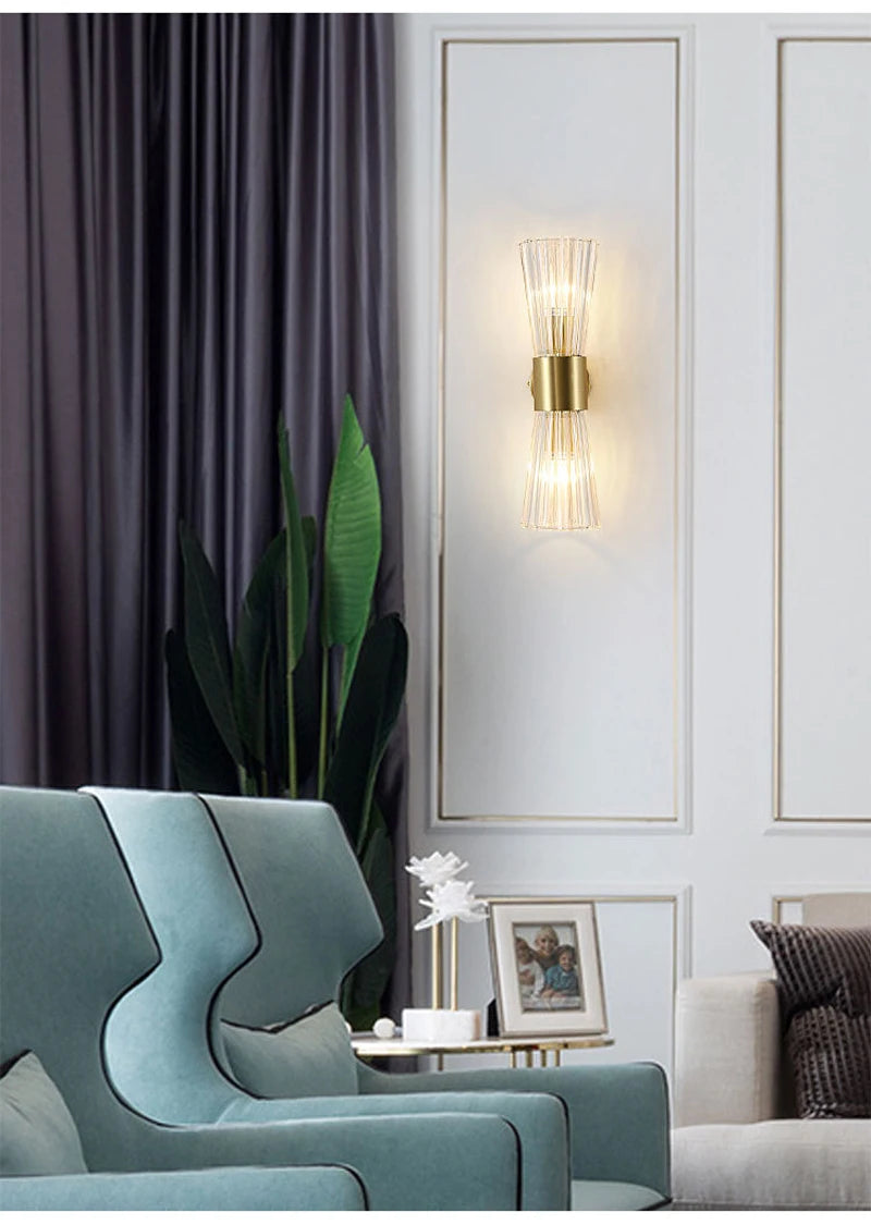 Modern Brass Wall Sconce Light Fixture