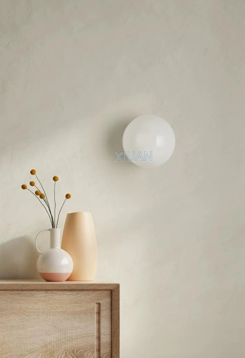 Concealed Base Glass Wall Lamps In Frosted or Gloss