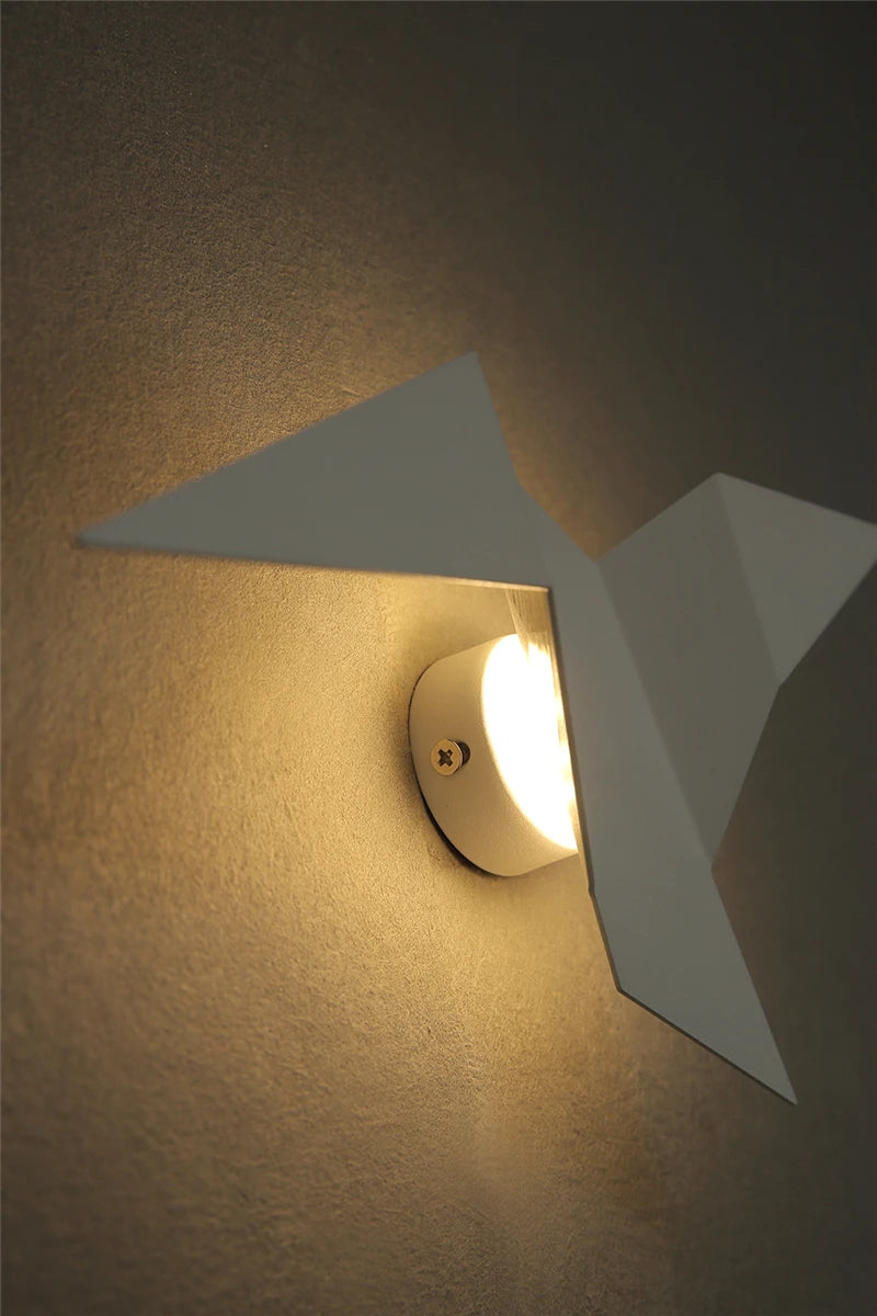 Nordic Iron Art Flying Bird Wall Lamps Light Fixture