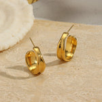 Load image into Gallery viewer, Minimal Textured Crevice Earrings