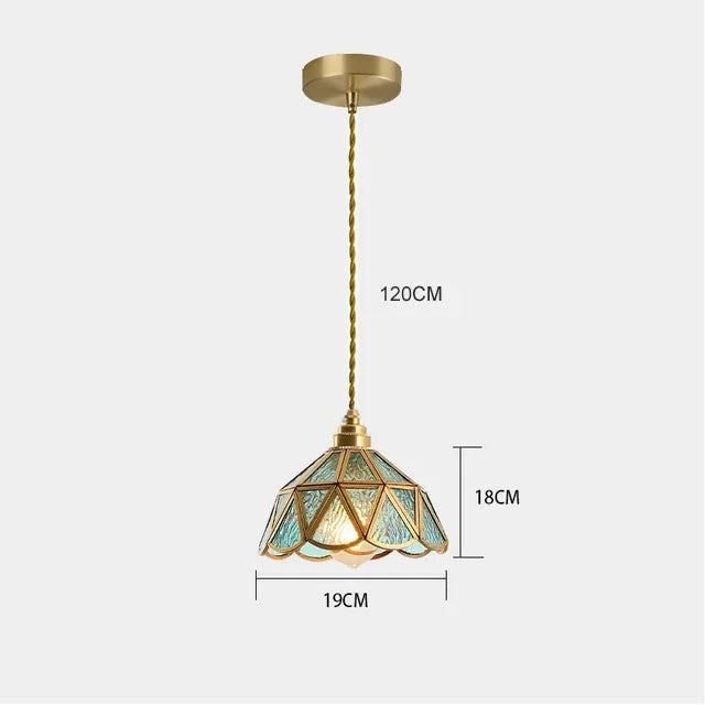 Retro Copper Tiffany Wall Lamp Light Fixture