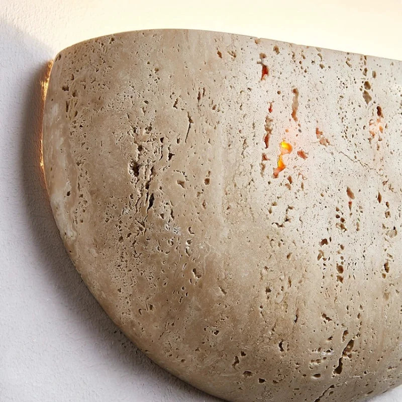 Yellow Cave Stone Wall Lamp Light Fixture