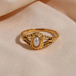 Load image into Gallery viewer, 18k Vintage Inspired Pearl Ring