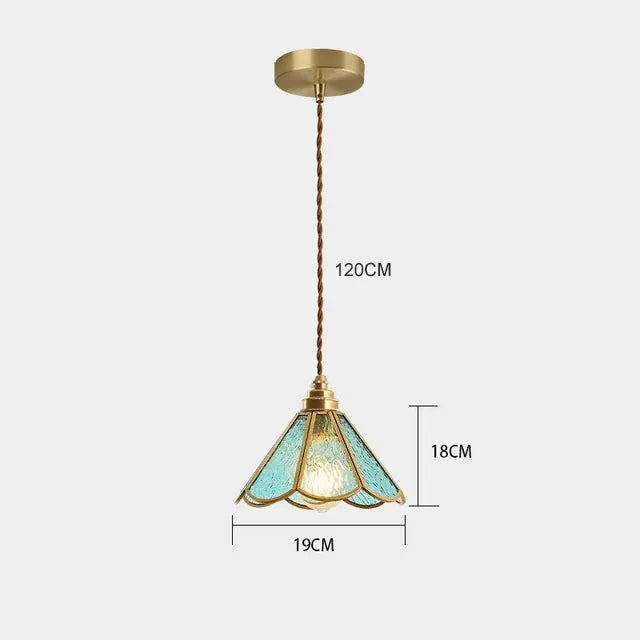 Retro Copper Tiffany Wall Lamp Light Fixture