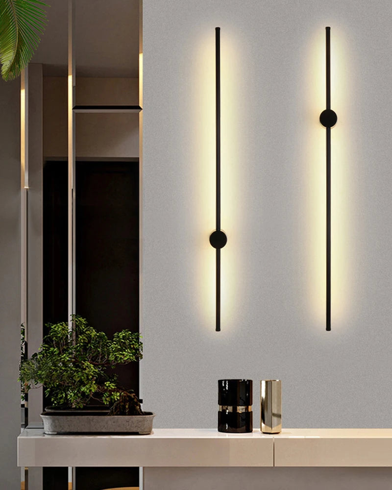 Modern Indoor 350° Rotatable Ambient Wall Sconce in Black or Gold