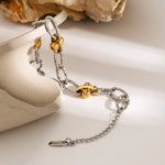 Load image into Gallery viewer, Classy Two Tone Textured Silver Bracelet