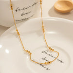 Load image into Gallery viewer, 16k Dainty Triple Bead Accent Necklace