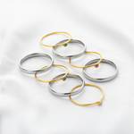 Load image into Gallery viewer, Personalized Name & Birthstone Nesting Rings