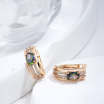 Load image into Gallery viewer, C Shaped Diamond Accented Centerpiece Earrings