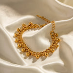 Load image into Gallery viewer, 18k Elegant Beaded Cuban Link Bracelet