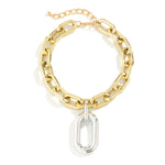 Load image into Gallery viewer, Chunky Two Tone Paperclip Bold Necklace