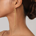 Load image into Gallery viewer, Classy Snake Chain Tassel Stud Earrings