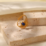 Load image into Gallery viewer, Dainty Lapis Sun Shine Ring