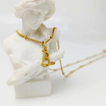 Load image into Gallery viewer, Dainty Satellite Chain Heart Letter Initial Necklace