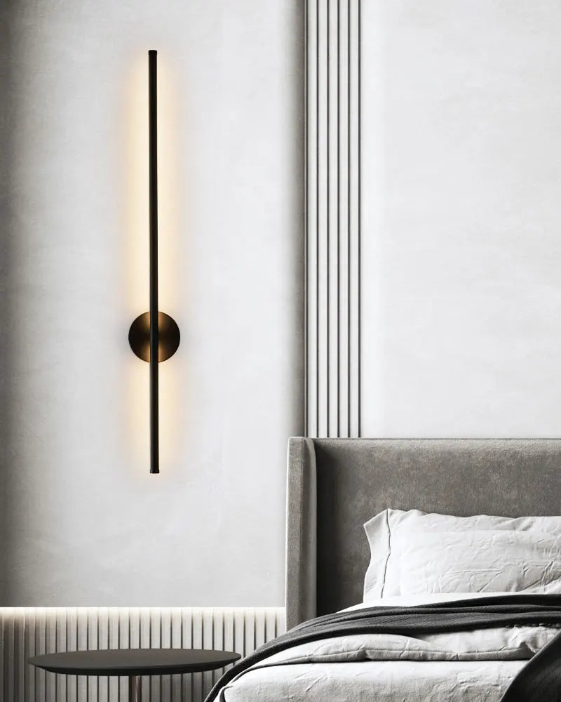 Modern Black 360° Rotatable LED Wall Lamp with Touch Switch