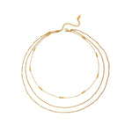 Load image into Gallery viewer, 18k Dainty Triple Satellite Necklace Stack