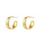 Load image into Gallery viewer, Minimal Textured Crevice Earrings