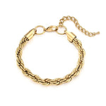 Load image into Gallery viewer, 18k Thick 8mm Rope Bracelet and Necklace