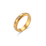 Load image into Gallery viewer, 18k Star & Stone Embedded Ring