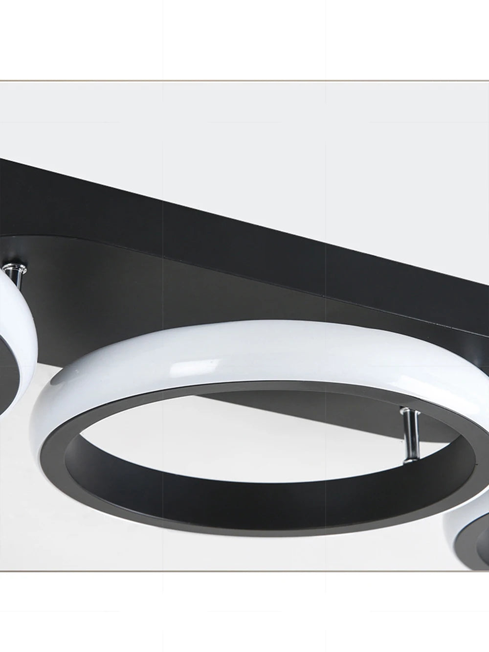 Minimalist Black Square Interior Ceiling Light in Black