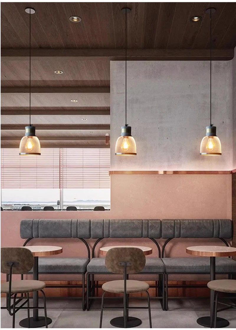 Vintage Concrete Tone Pendant Light Fixture