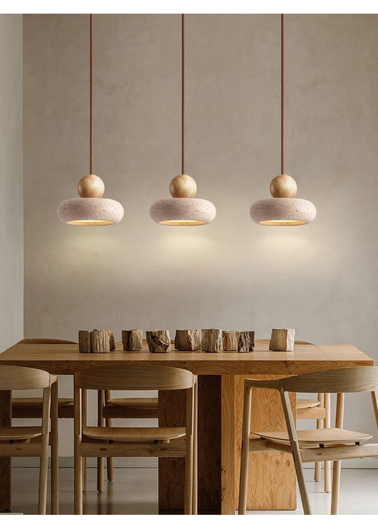 Vintage Pendant Light Fixture with Natural Yellow Agate Stone