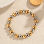 Load image into Gallery viewer, Two Tone Gold & Silver Beaded Bracelet