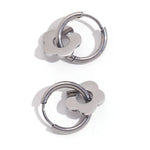 Load image into Gallery viewer, Dainty Floral Huggie Hoop Earrings