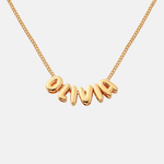 Load image into Gallery viewer, Curved Bubble Letter Necklace