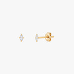 Load image into Gallery viewer, Sage Tiny Marquise Stud Earrings