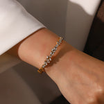 Load image into Gallery viewer, 18k Scattered Diamonds Bangle Bracelet