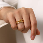 Load image into Gallery viewer, 18k Rice Bead Ring