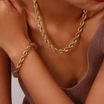 Load image into Gallery viewer, 18k Thick 8mm Rope Bracelet and Necklace