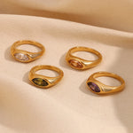 Load image into Gallery viewer, 18k Oval Diamond Cut Ring