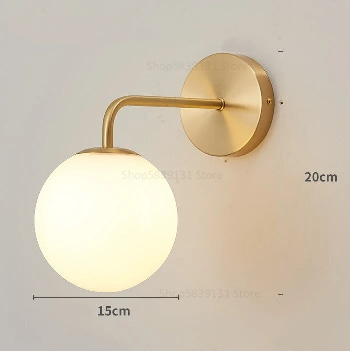 Simple Nordic Globe Luxury Wall Light Fixture