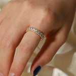 Load image into Gallery viewer, Dainty Oval Cut Diamond Adorned Ring