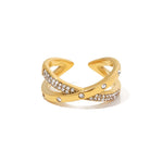 Load image into Gallery viewer, 18k Intersect Diamond Accented Ring