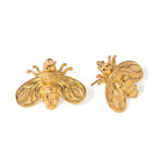 Load image into Gallery viewer, Dainty Gold Queen Bee Stud Earrings