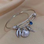Load image into Gallery viewer, Sea Shell Bangle Bracelet